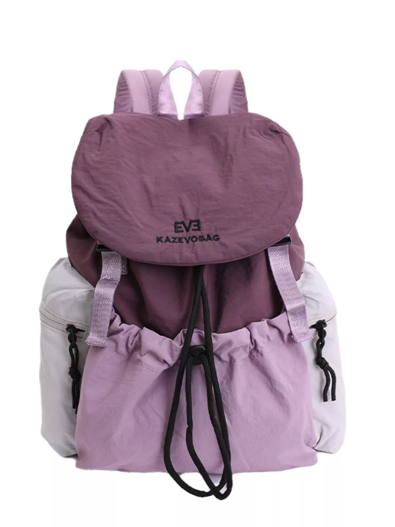 Drawstring Color Block Backpack Bag