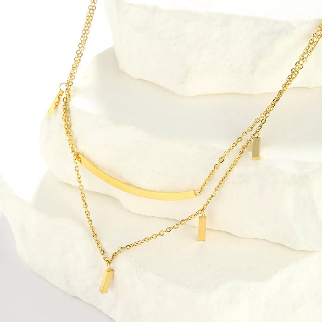 18K Gold-Plated Double Layered Necklace