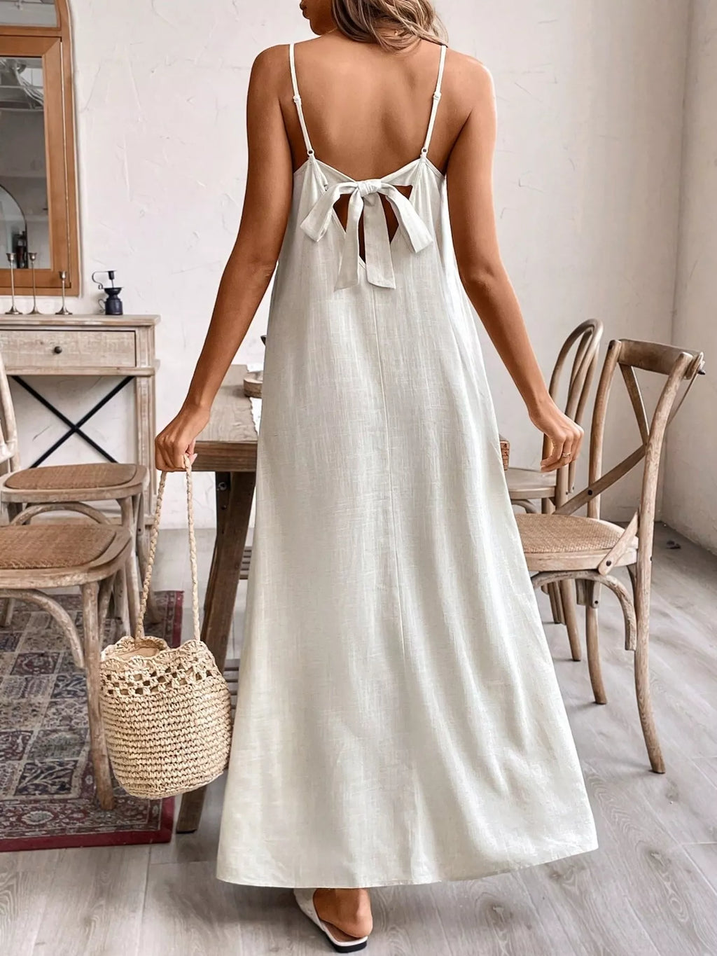 Casual Spaghetti Strap Maxi Dress