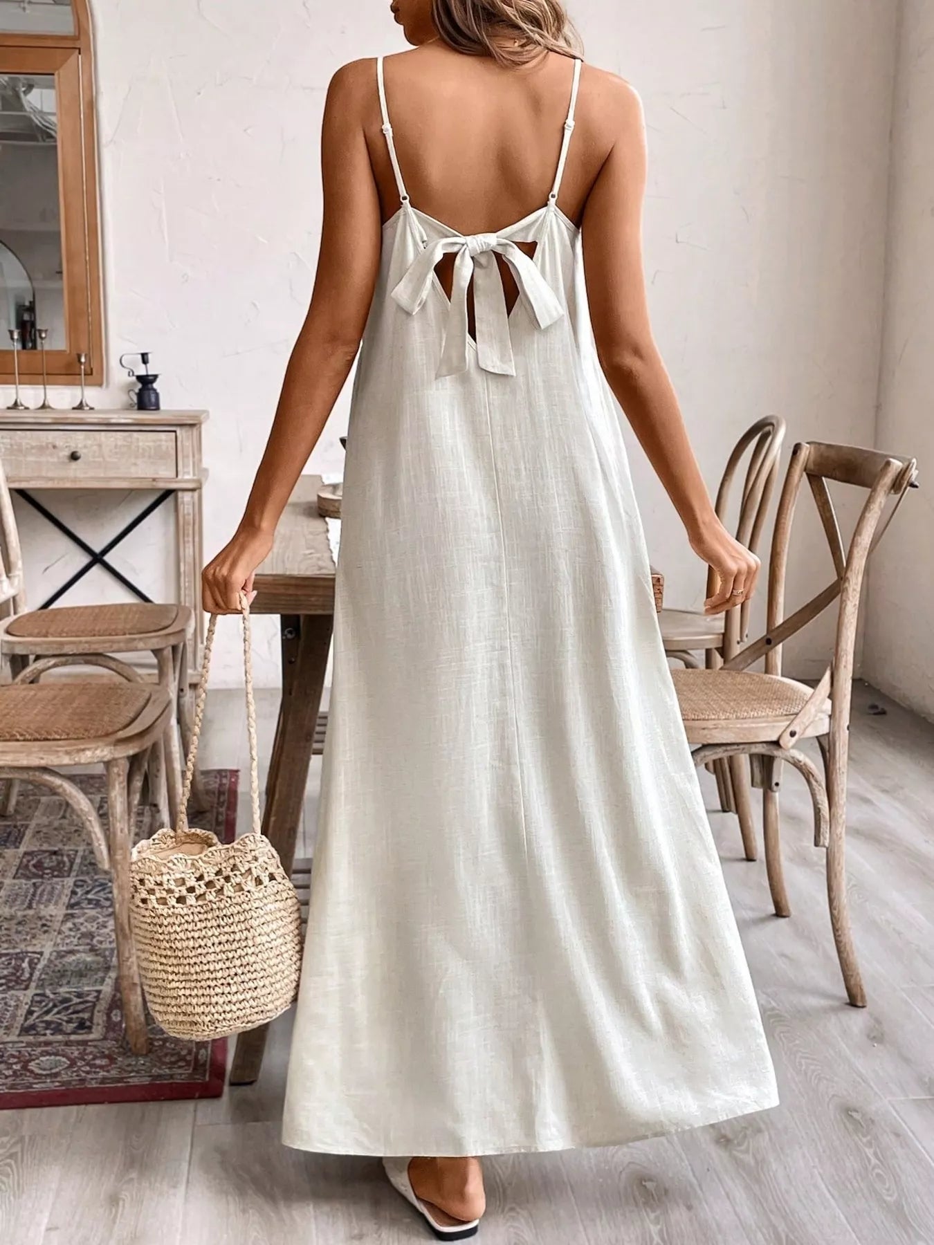 Casual Spaghetti Strap Maxi Dress