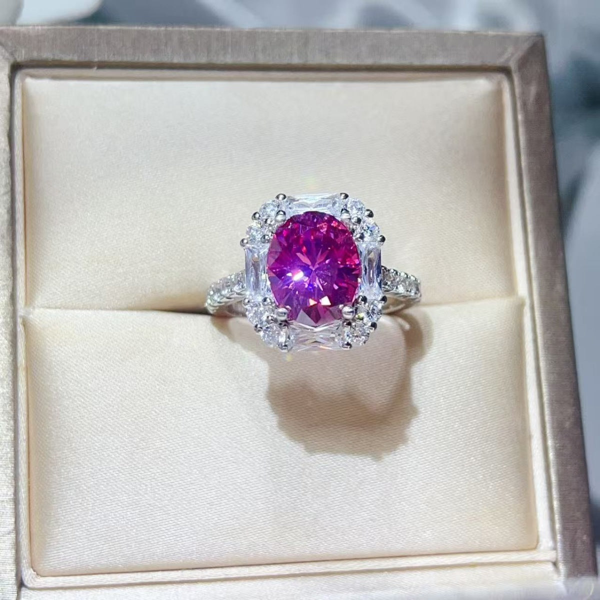 3 Carat Moissanite 925 Sterling Silver Ring
