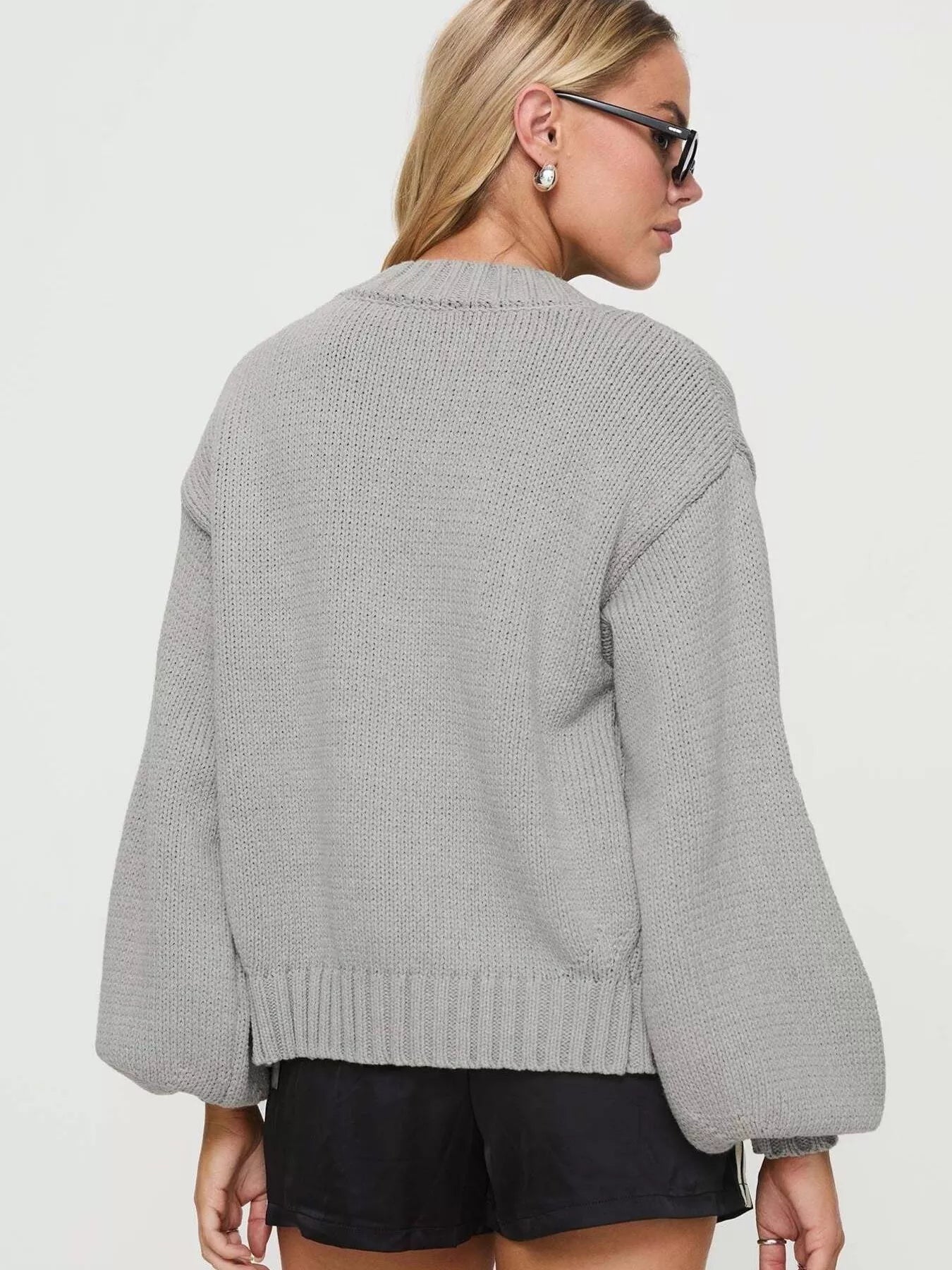 Full Size Button-Down Knit Cardigan Plus Size