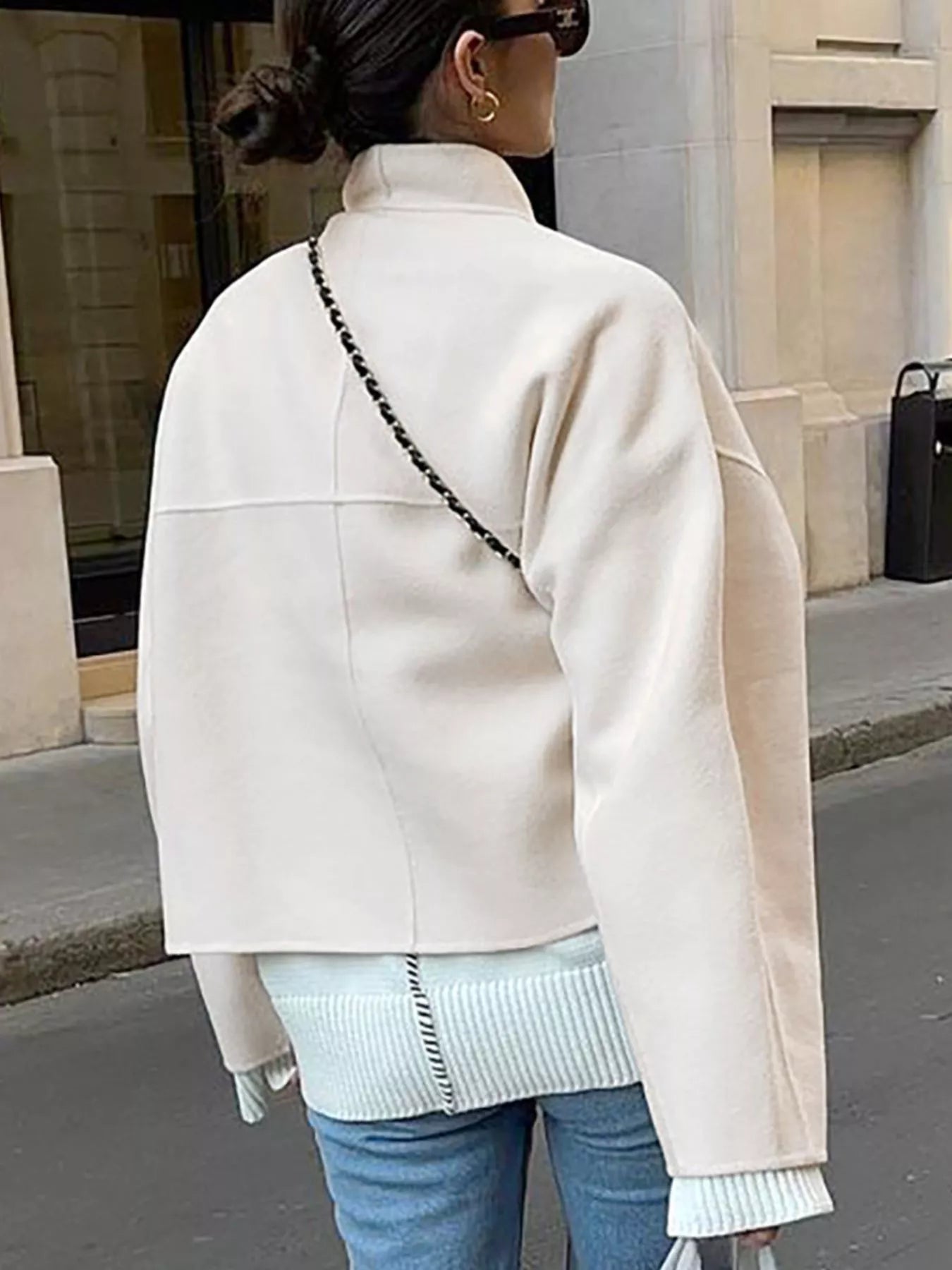 Open Front Dropped Shoulder Outerwear