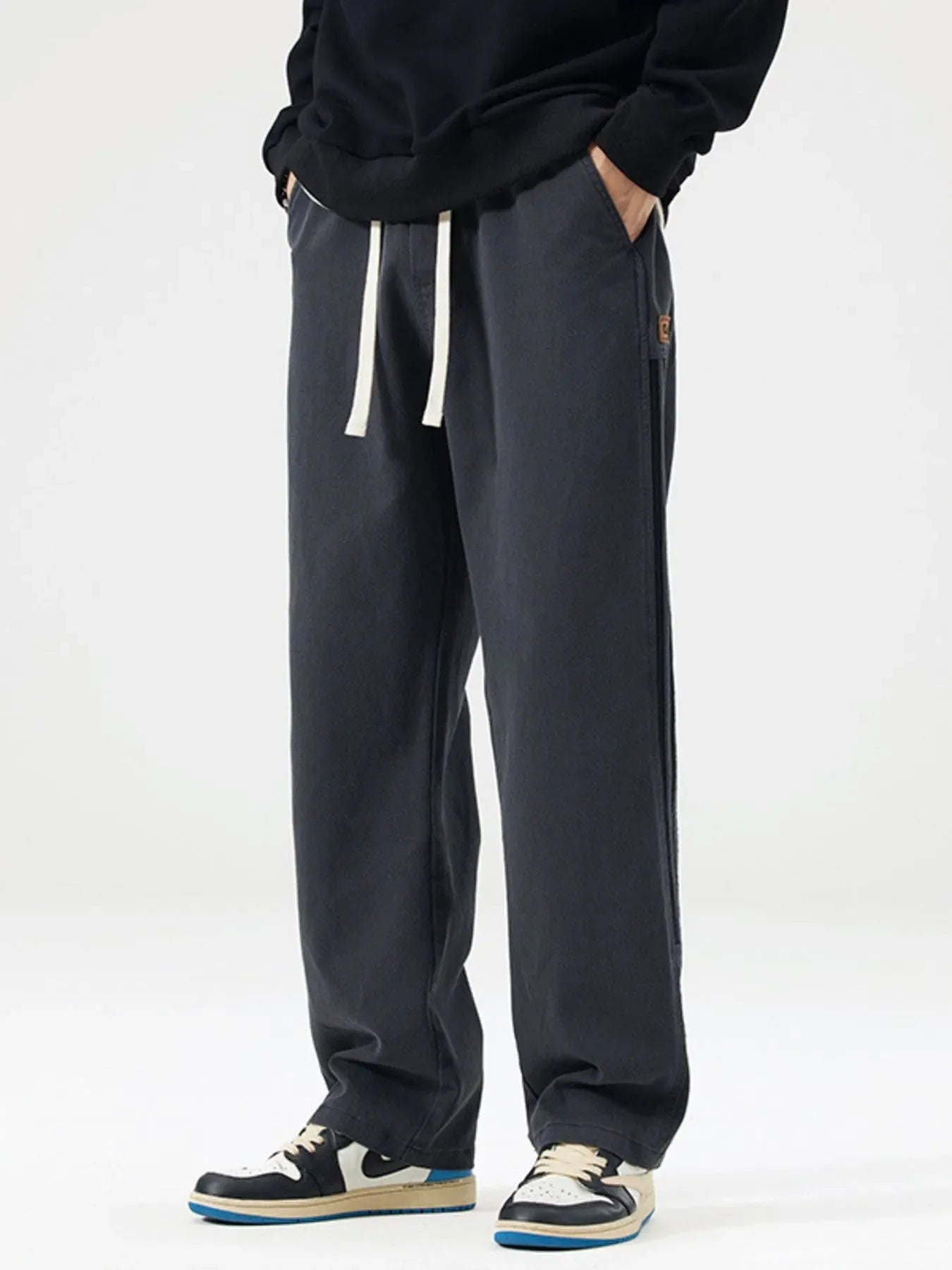 Men's Full Size Drawstring Wide Leg Pants Plus Size