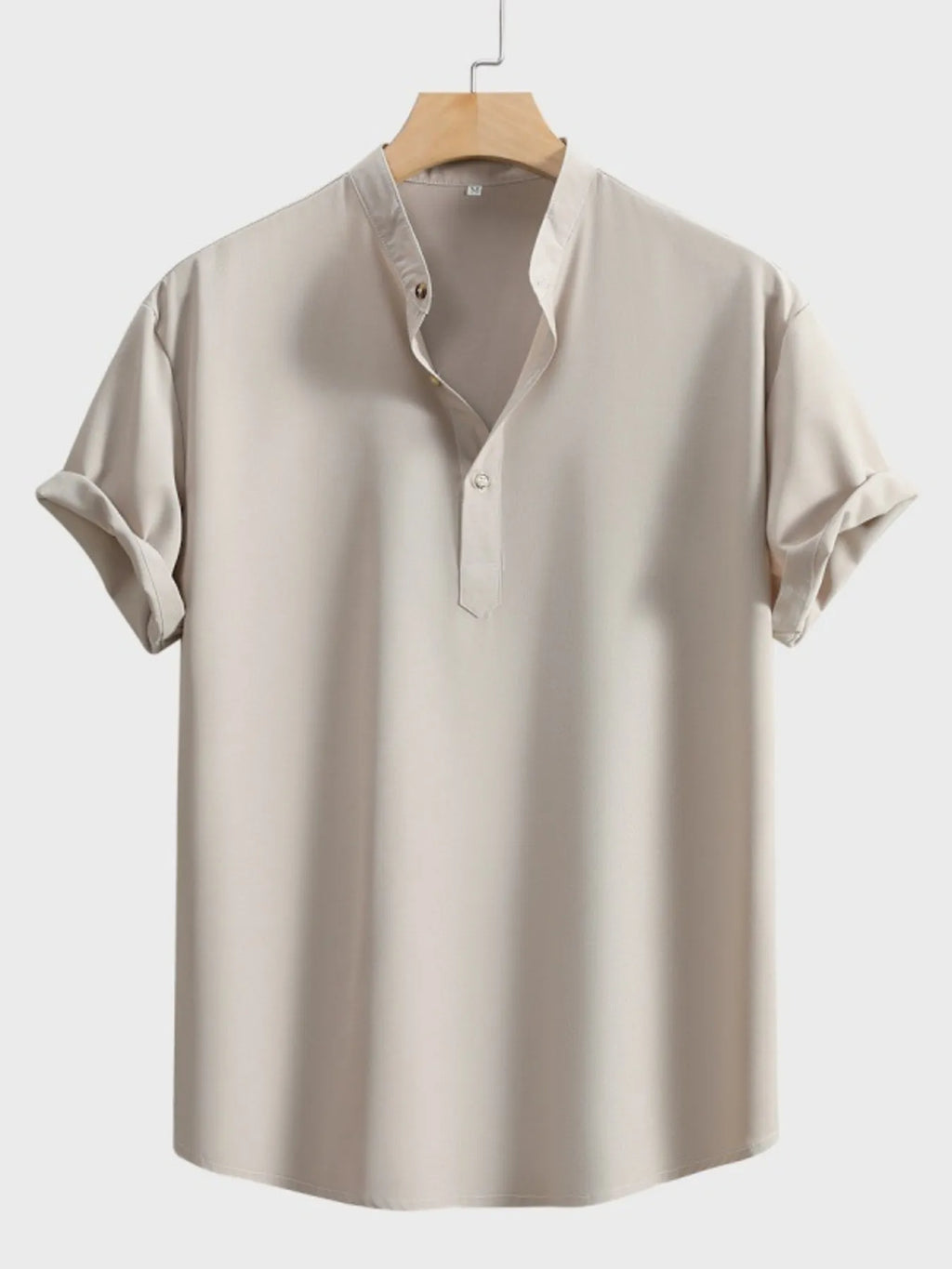 Men's Button Detail Short Sleeve Blouse