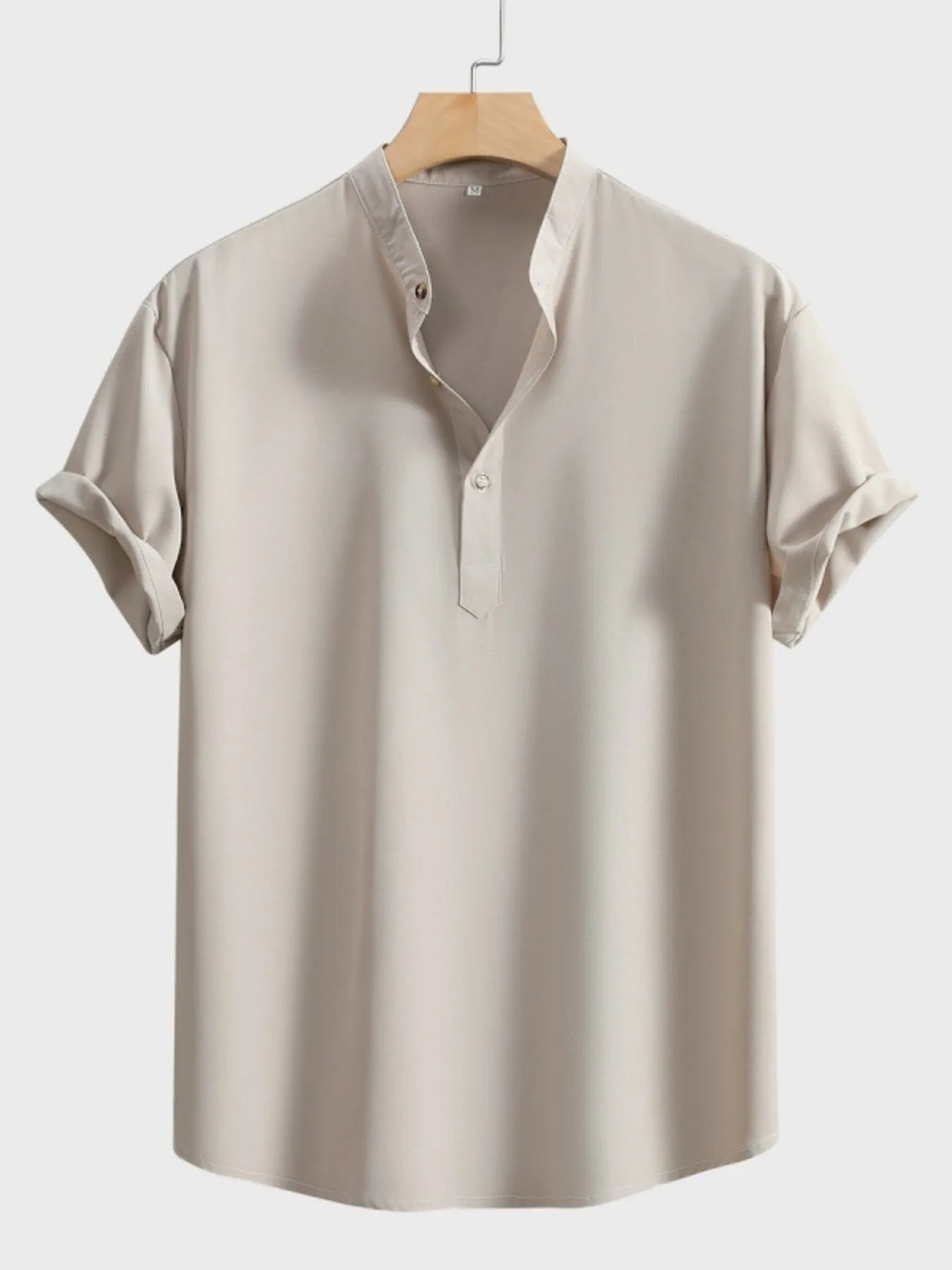 Men's Button Detail Short Sleeve Blouse