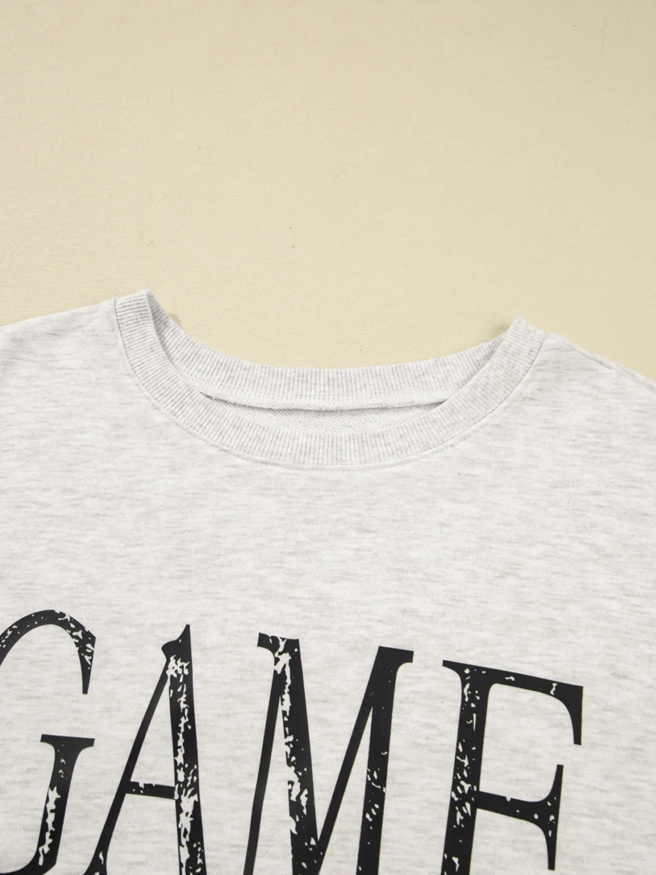 Washed GAME DAY Graphic Baggy Sweatshirt