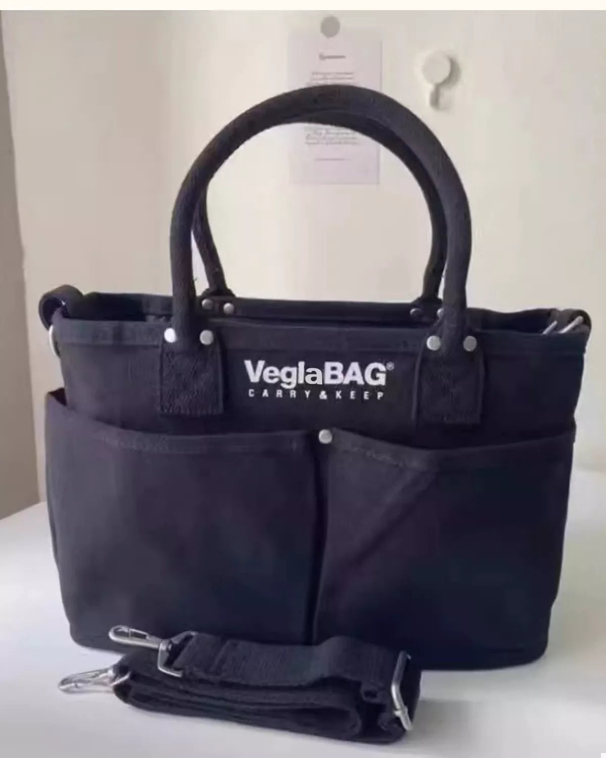 Multi Pockets Canvas Handbag