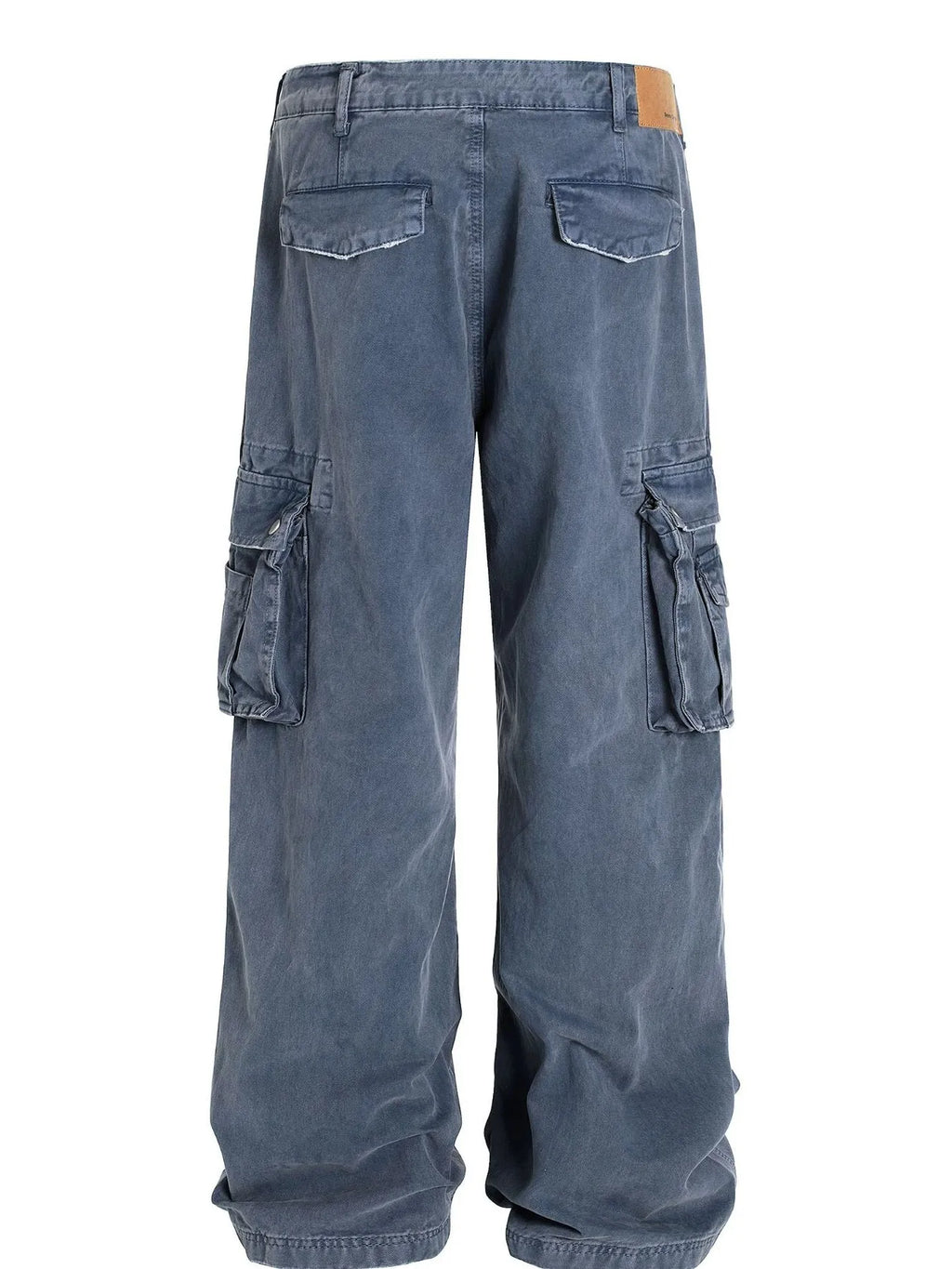 Men's Wide-Leg Cargo Jeans with Side Pockets