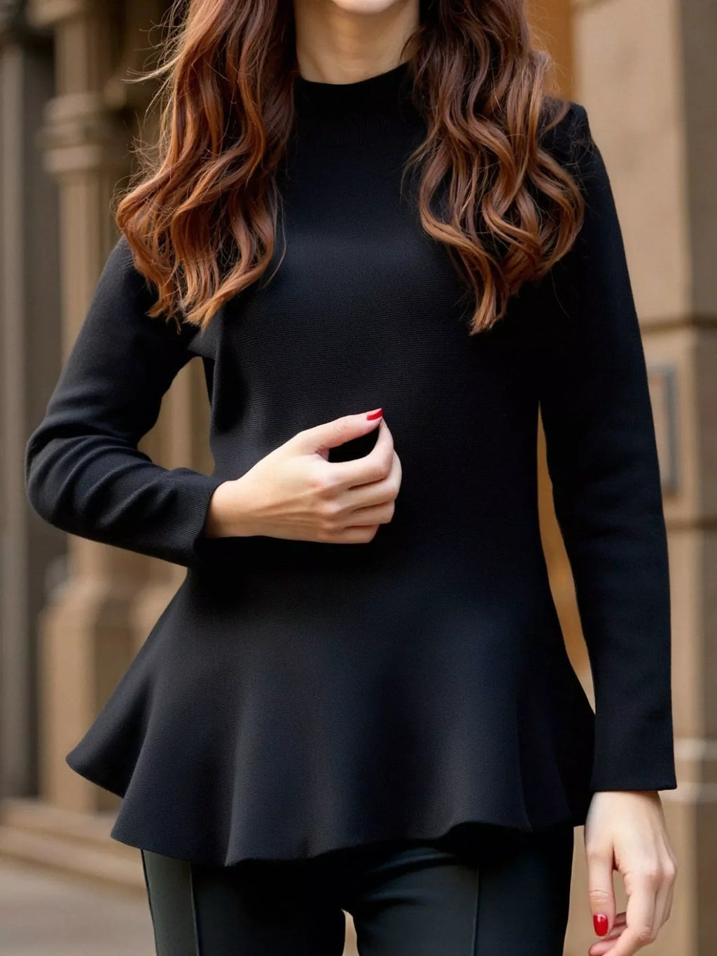 Mock Neck Long Sleeve Sweater