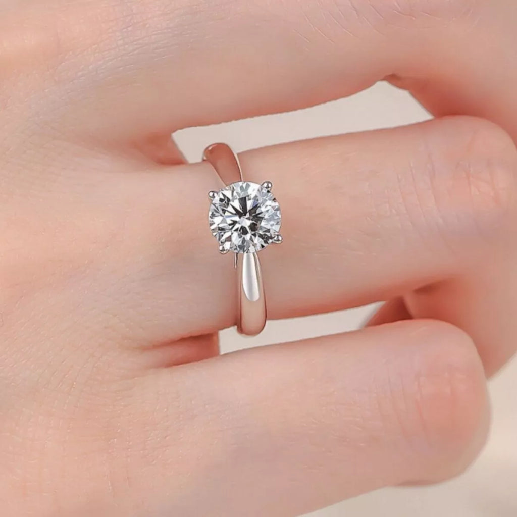 2 Carat Moissanite 925 Sterling Silver Ring