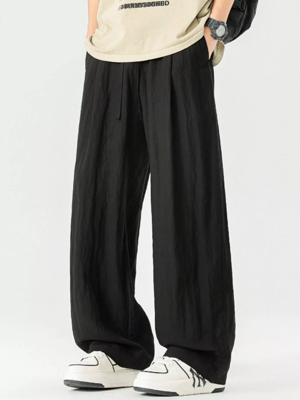 Men's Full Size Lightweight Wide Leg Pants Plus Size