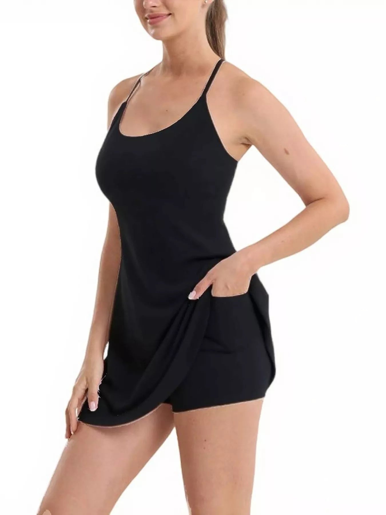 Scoop Neck Cami and Shorts Active Set
