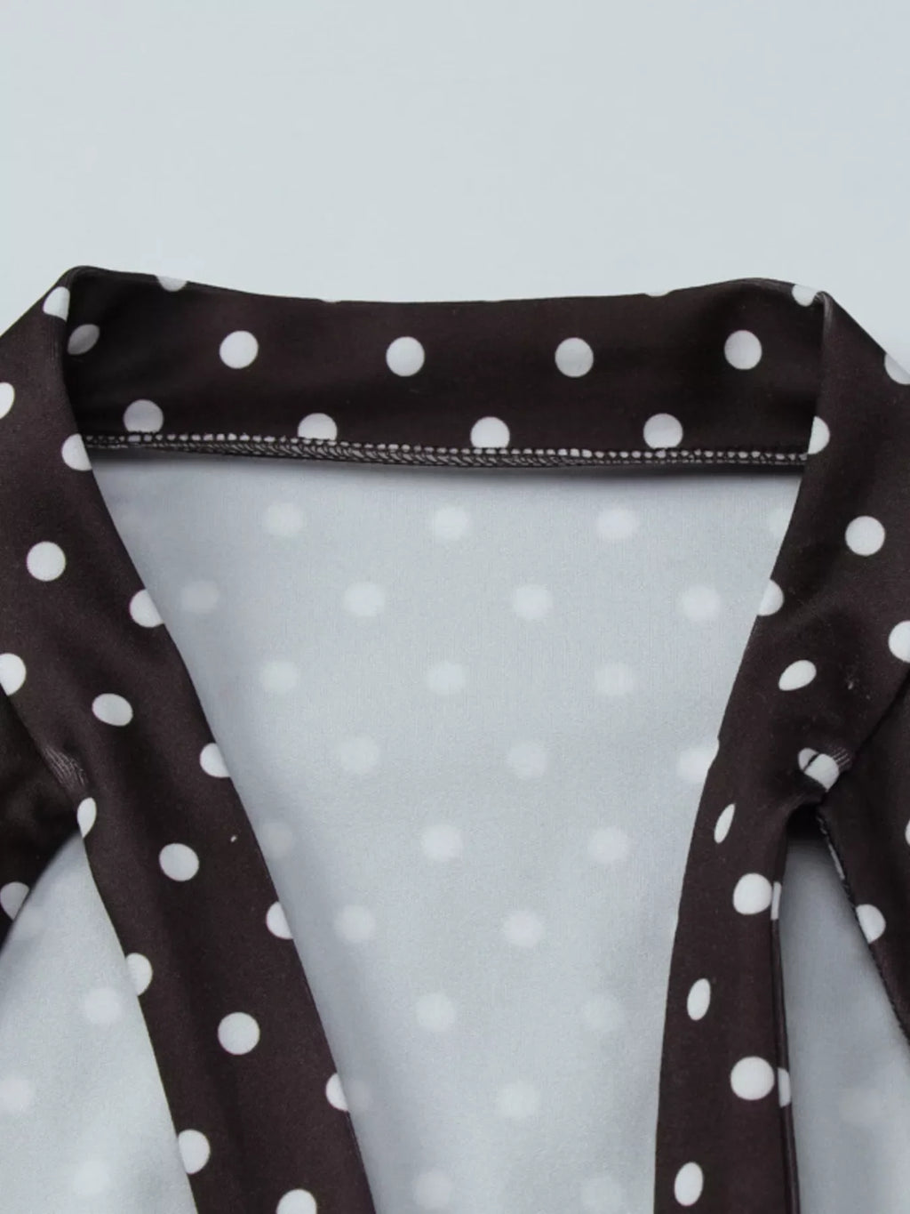Polka Dot Cut-Out Front Mini Dress