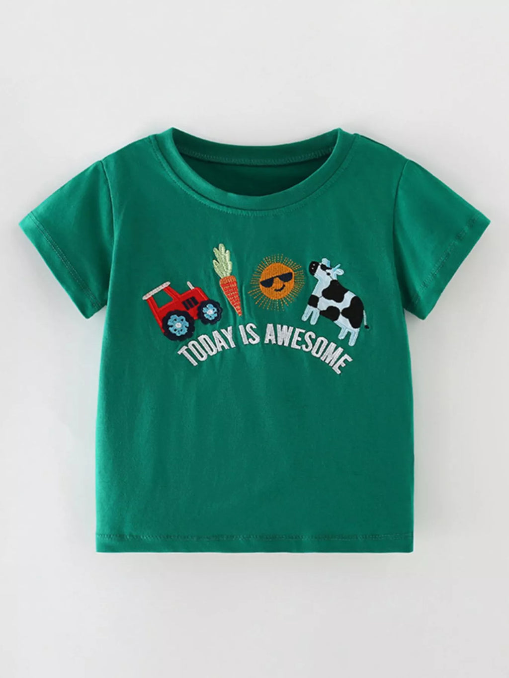 Children's Embroidered Short Sleeve T-Shirt