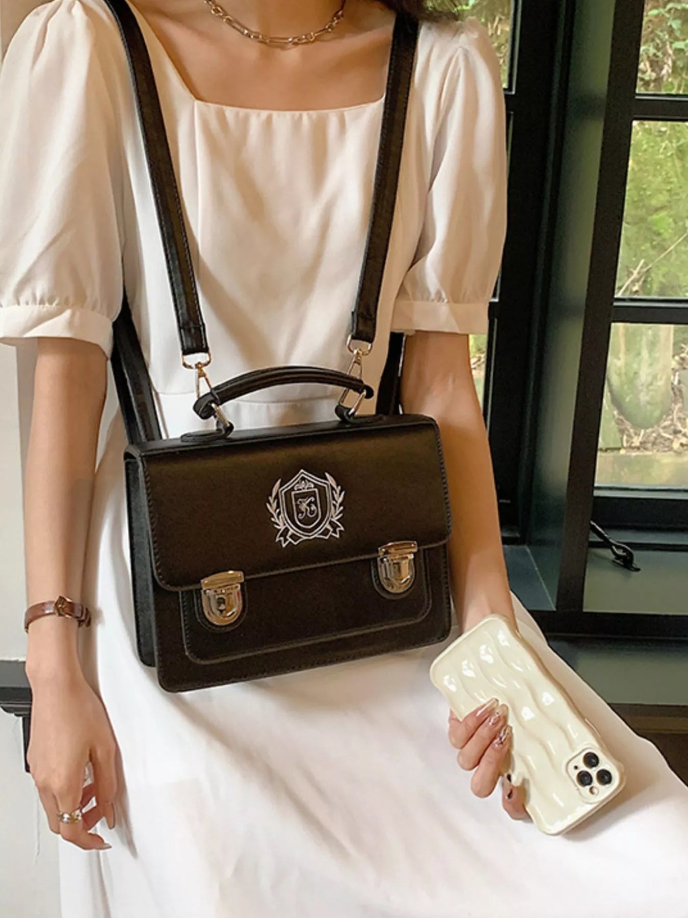 PU Leather Backpack Bag