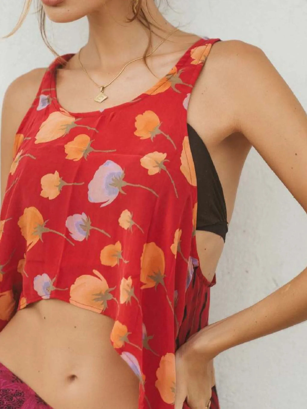 Printed Scoop Neck Tank