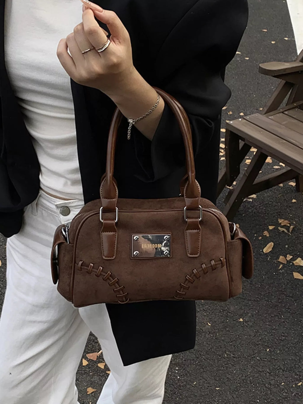 Vintage Top Handle Crossbody Bag