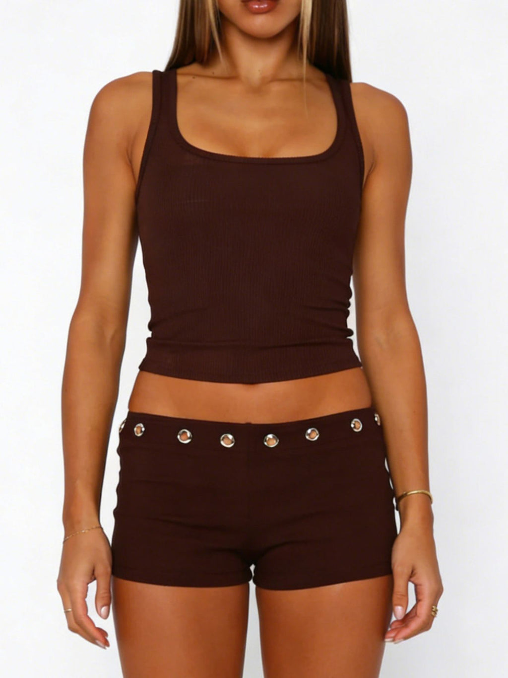 Wide Strap Tank and Shorts Set