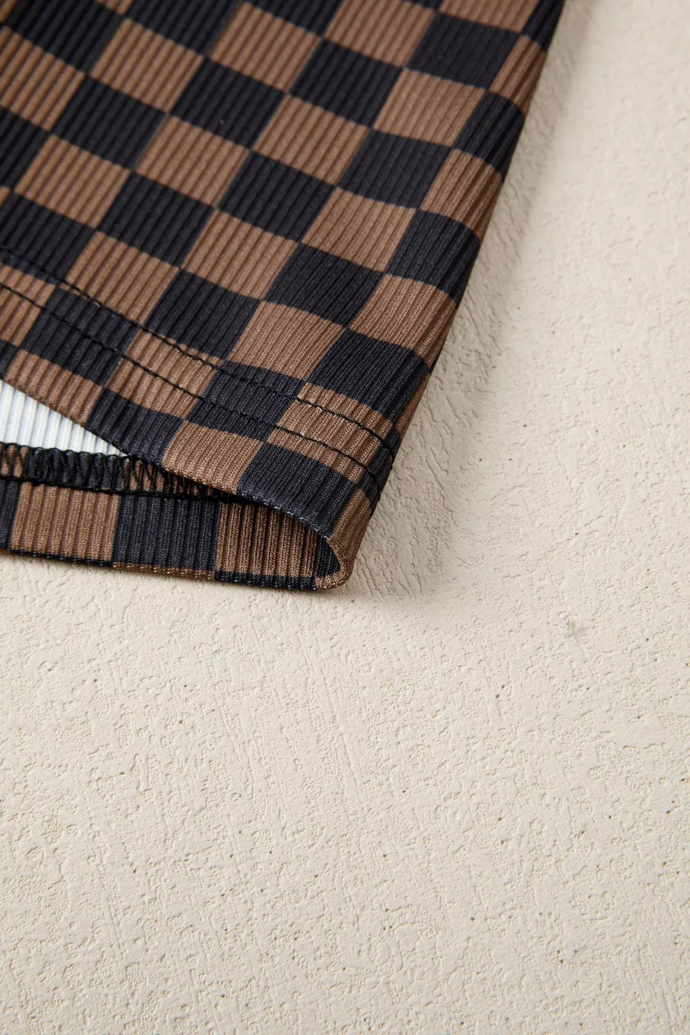 Checkerboard Round Neck Summer T Shirt