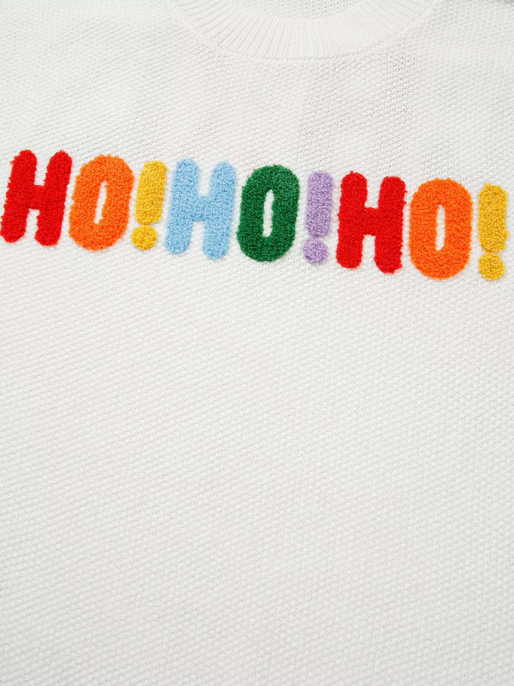 HOHOHO MERRY CHRISTMAS Drop Shoulder Holiday Sweater