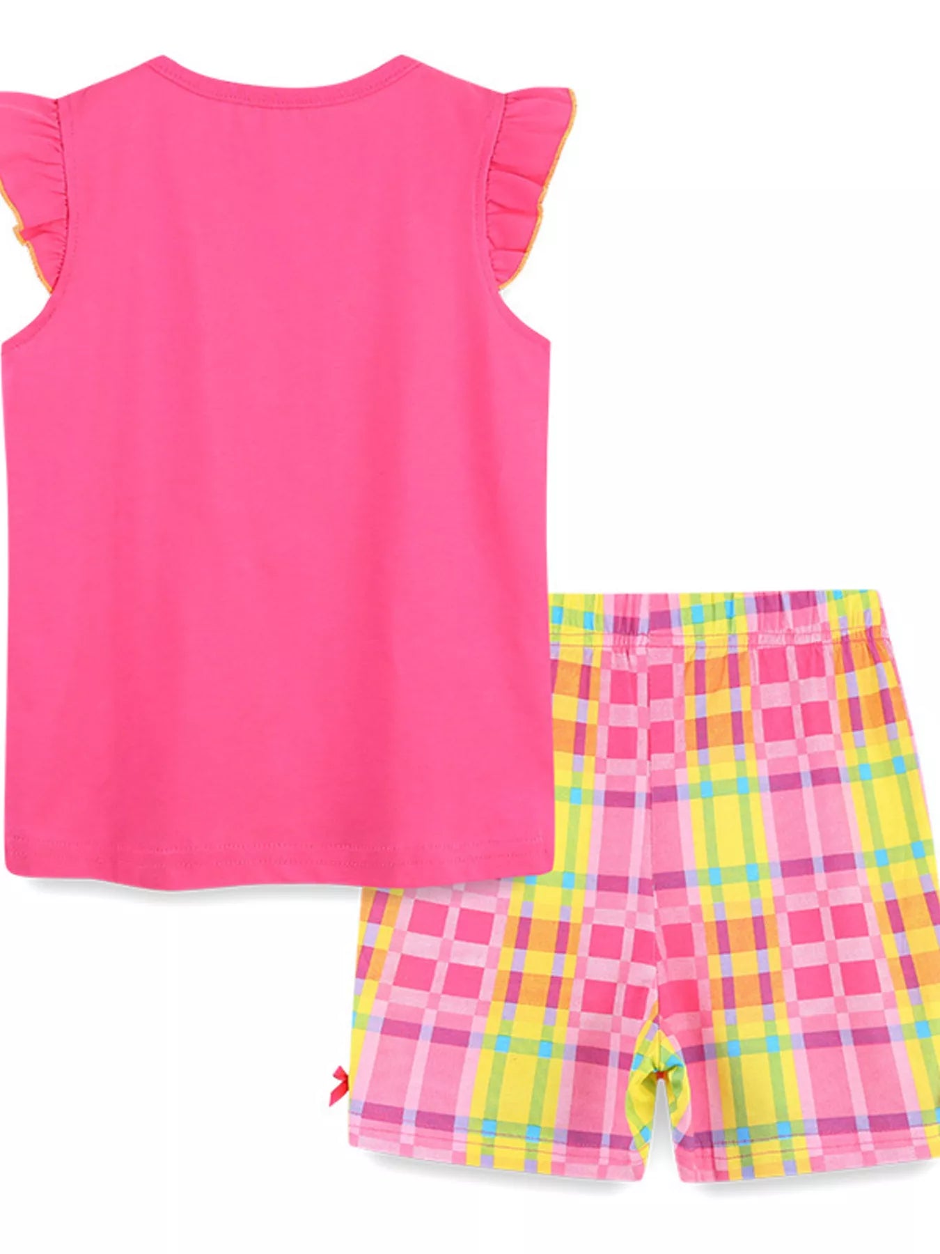 Children's Watermelon Embroidered Tee and Shorts Pajama Set