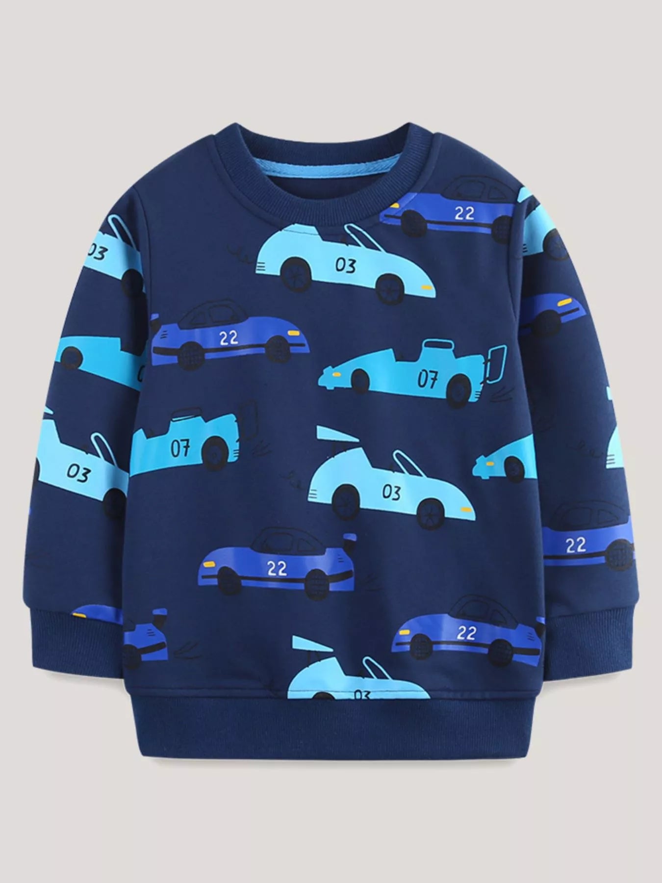Children's Racing Car Print Long Sleeve Sweatshirt
