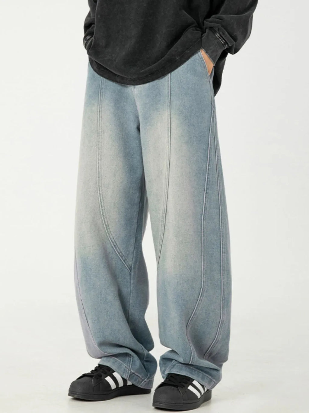 Men's Plus Size Wide Leg Jeans