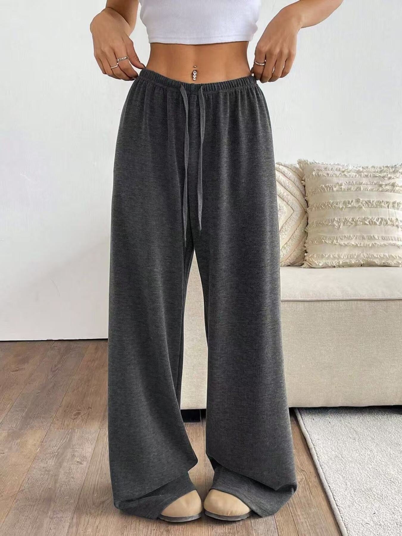 Relaxed Fit Drawstring Pants