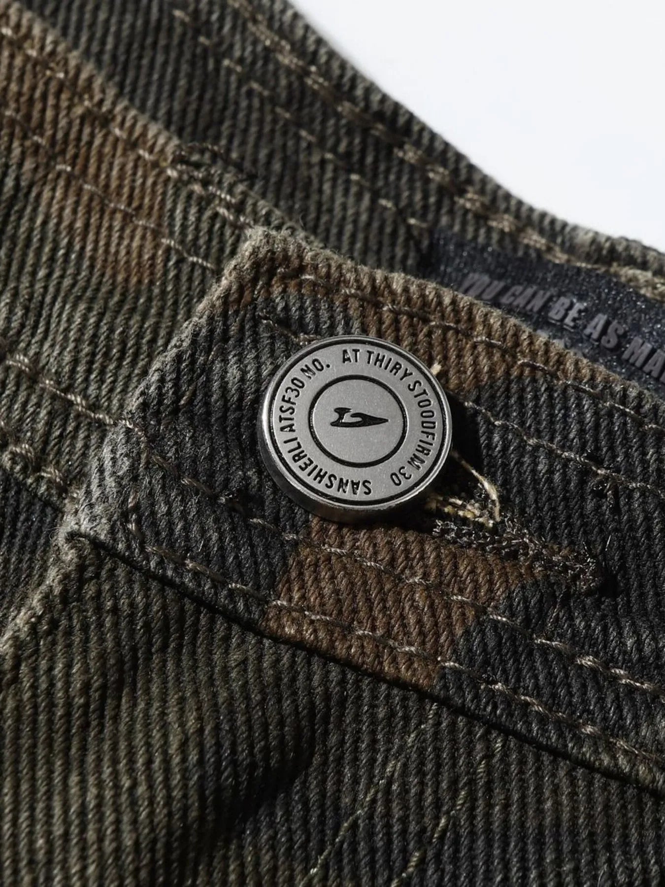 Men's Vintage Camo Cargo Wide Leg Jeans