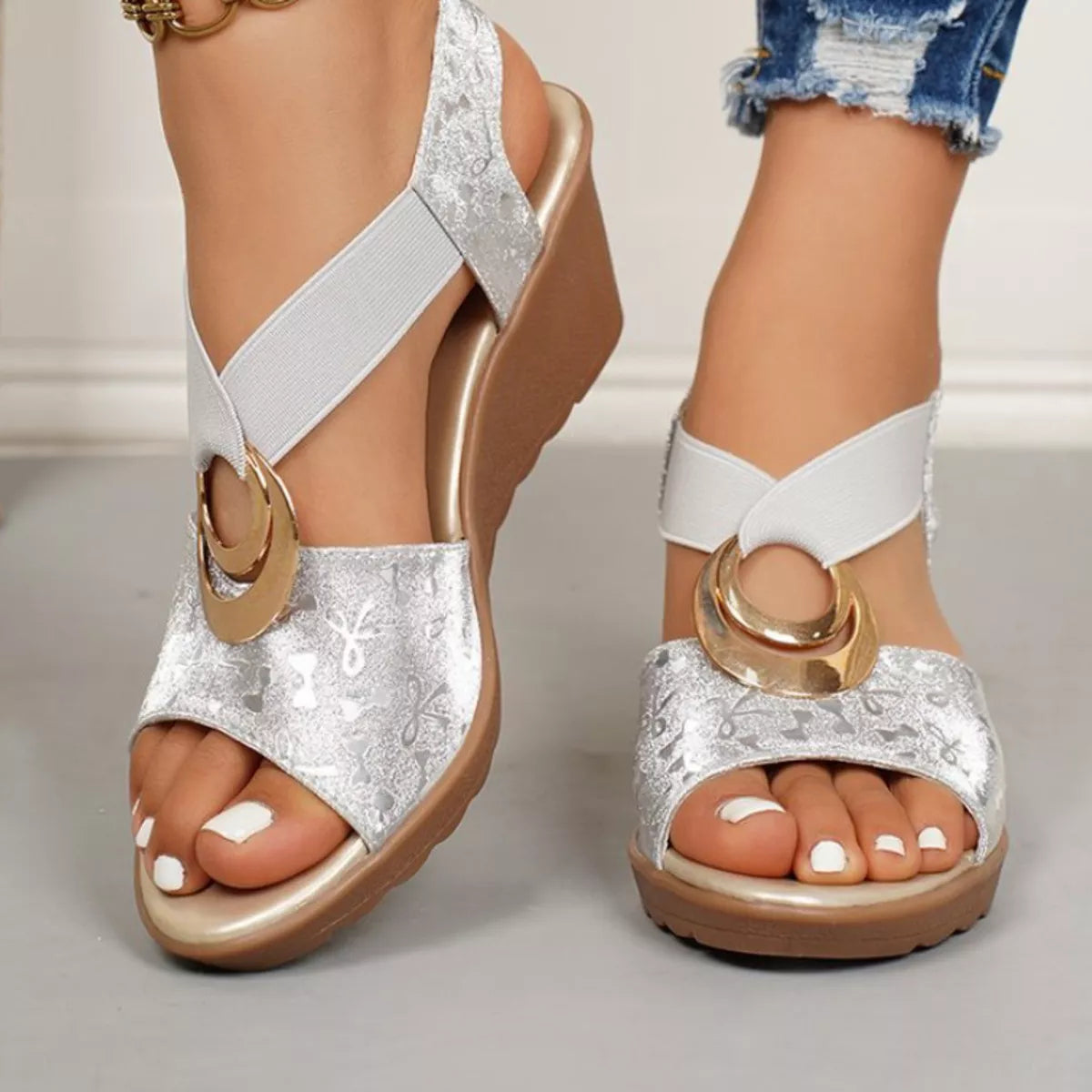 Open Toe Wedge Sandals