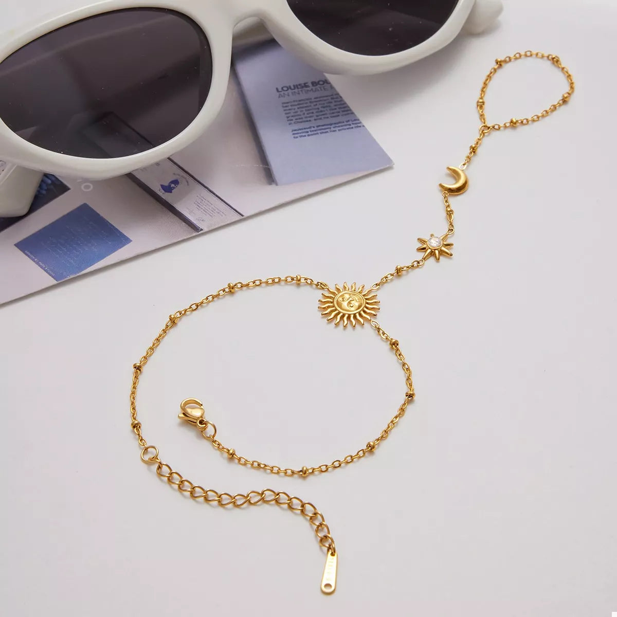 18K Gold-Plated Chain Sun Bracelet