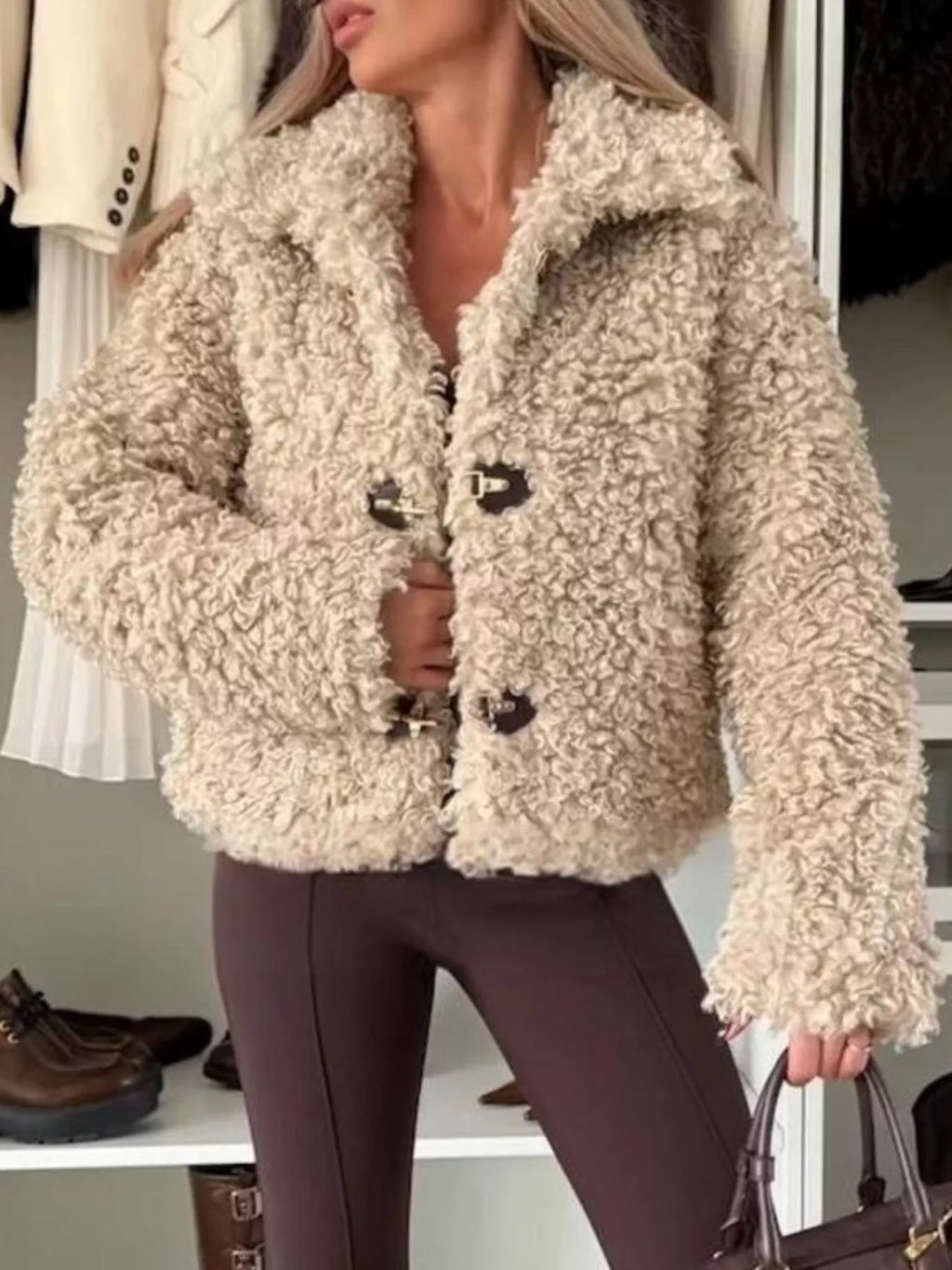 Sherpa Button-Down Outerwear
