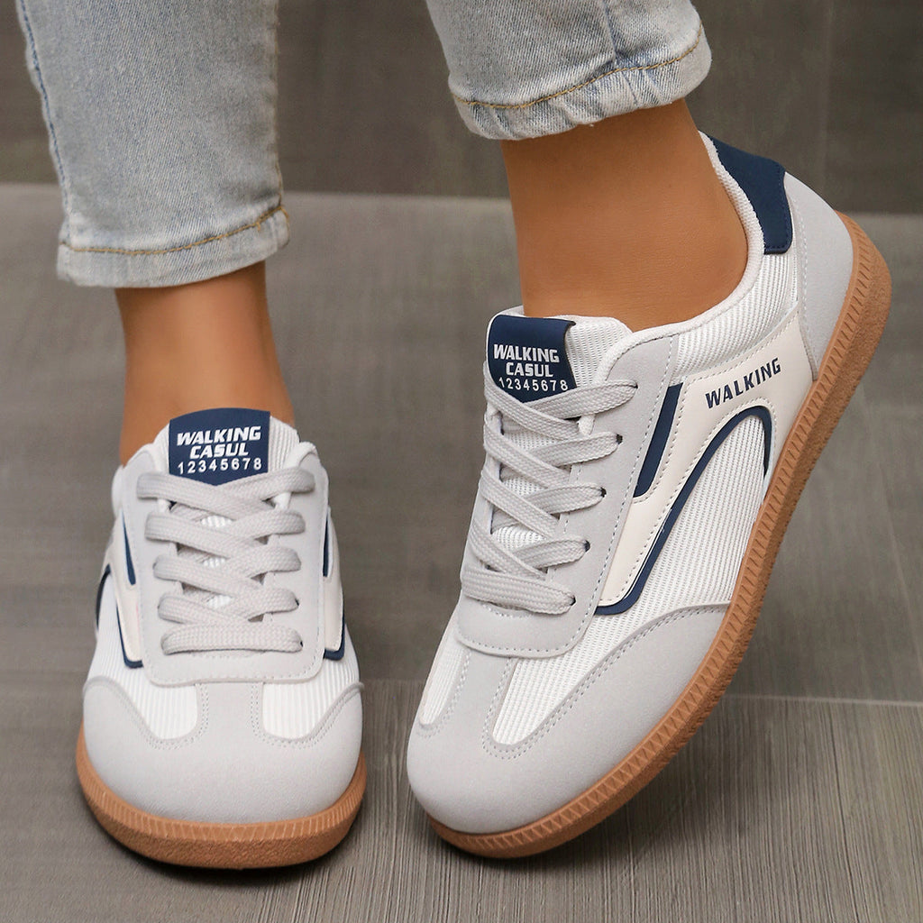 Lace Up Round Toe Sneakers