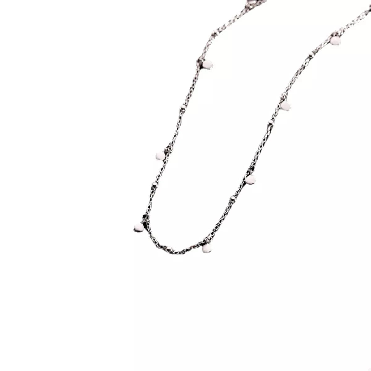 Copper Disc and Bead Choker Necklace