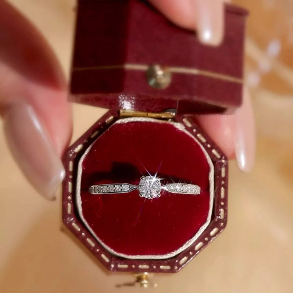 1 Carat 925 Sterling Silver Moissanite Ring