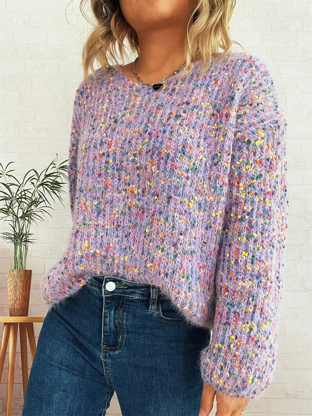 Colorful Long Sleeve Sweater