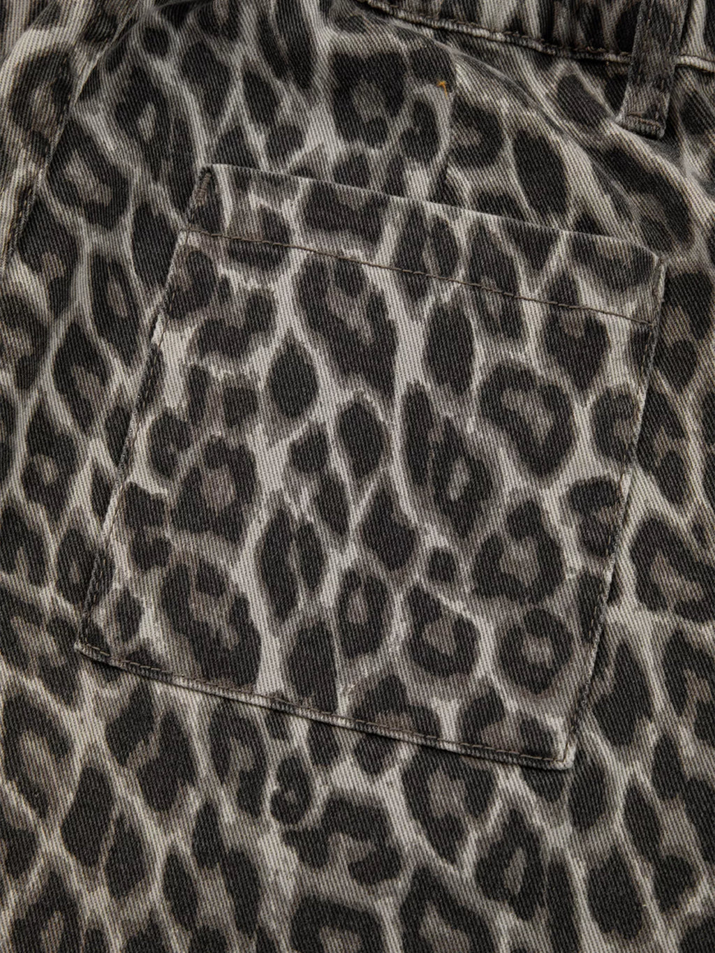 Leopard Straight Loose Leg Jeans