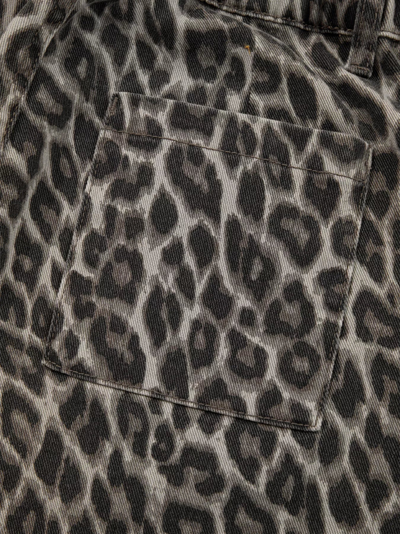 Leopard Straight Loose Leg Jeans