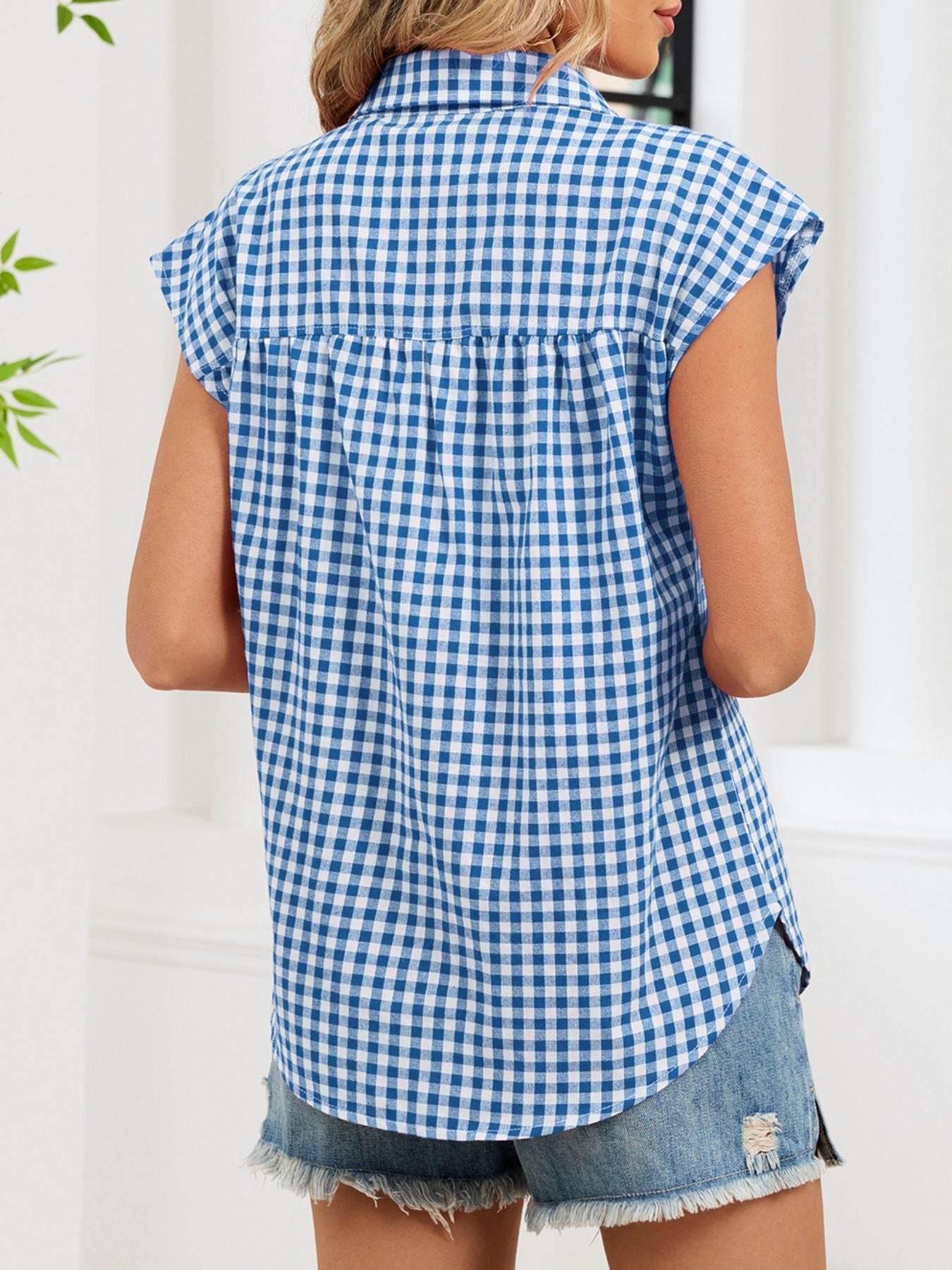 Gingham Button-Down Shirt