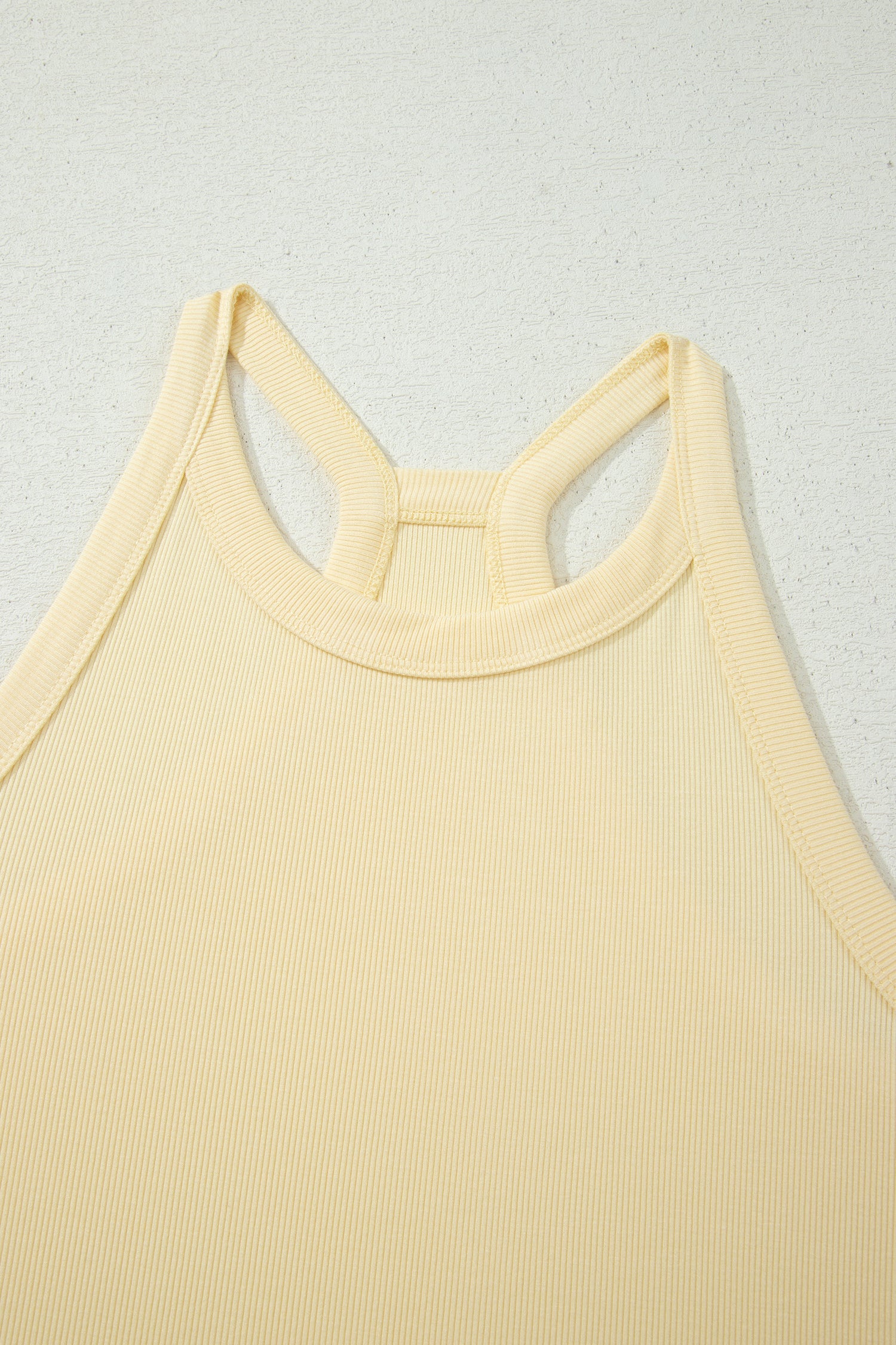 Solid Ribbed Tank Top & Sweatpants Set