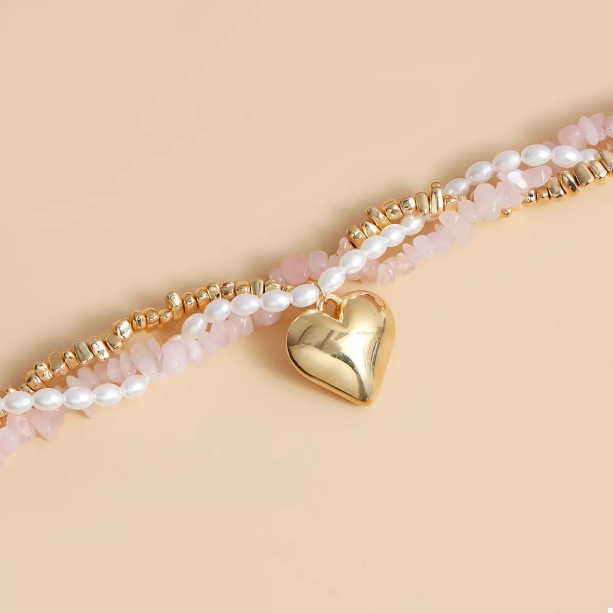 Three-Layered Heart Pendant Necklace