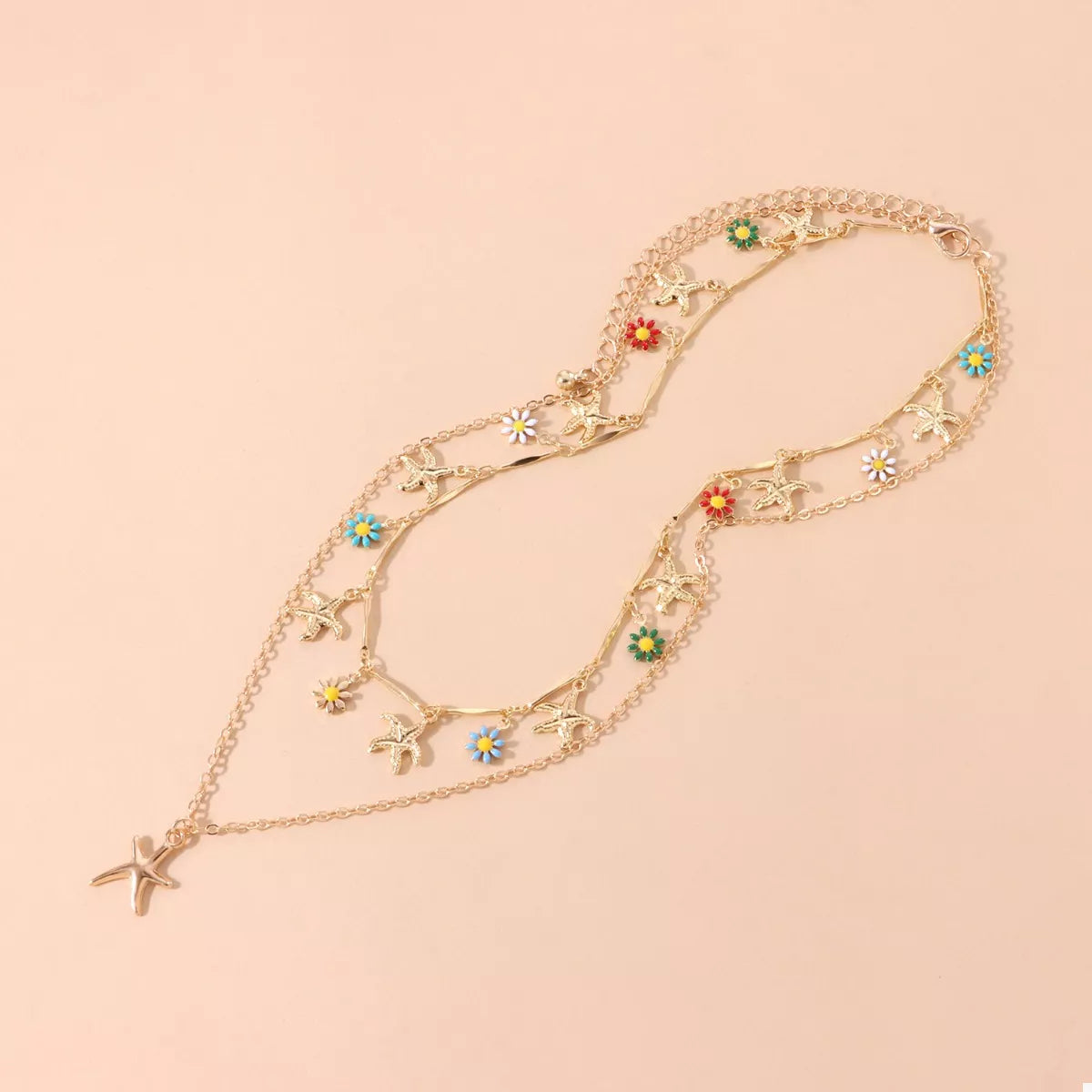 Starfish Charm Double Layered Necklace