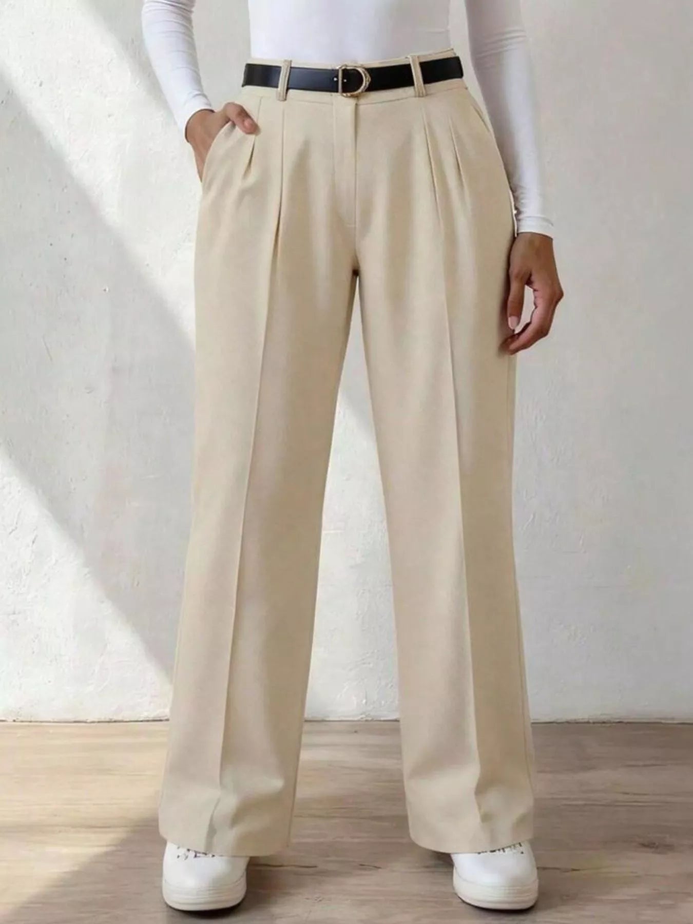 High Waist Wide Leg Dress Pants