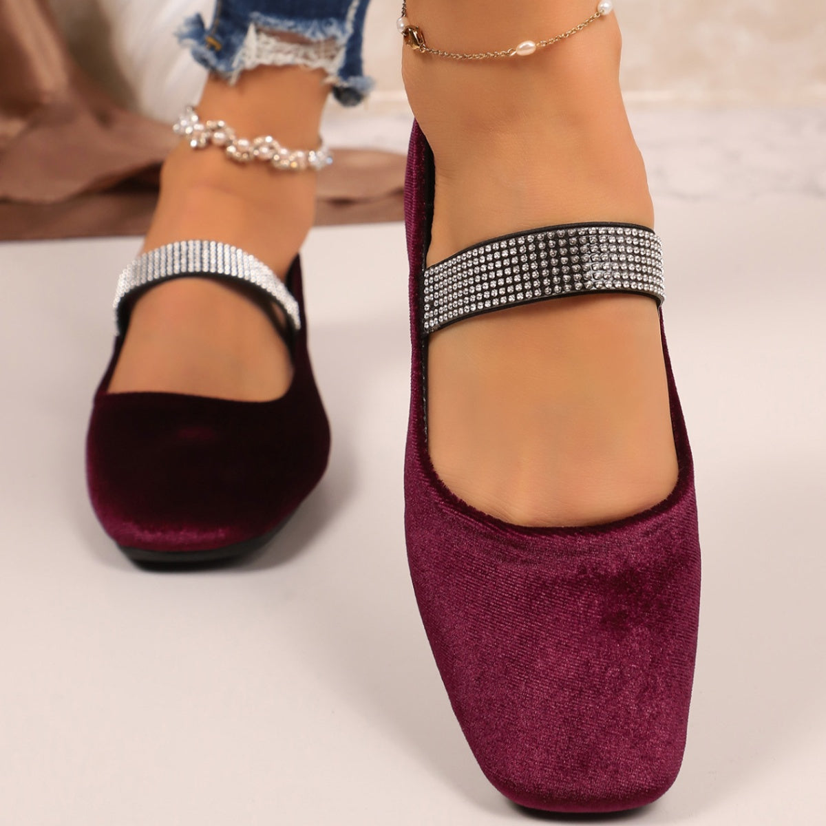 Square Toe Slip-Ons
