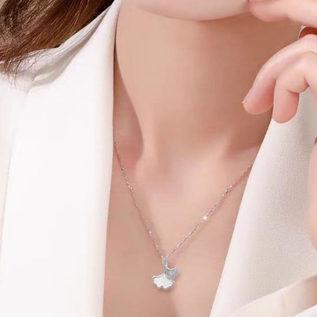 Ginkgo Leaf Pendant Necklace