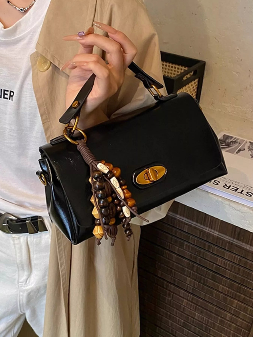 Flap Leather Shoulder Bag