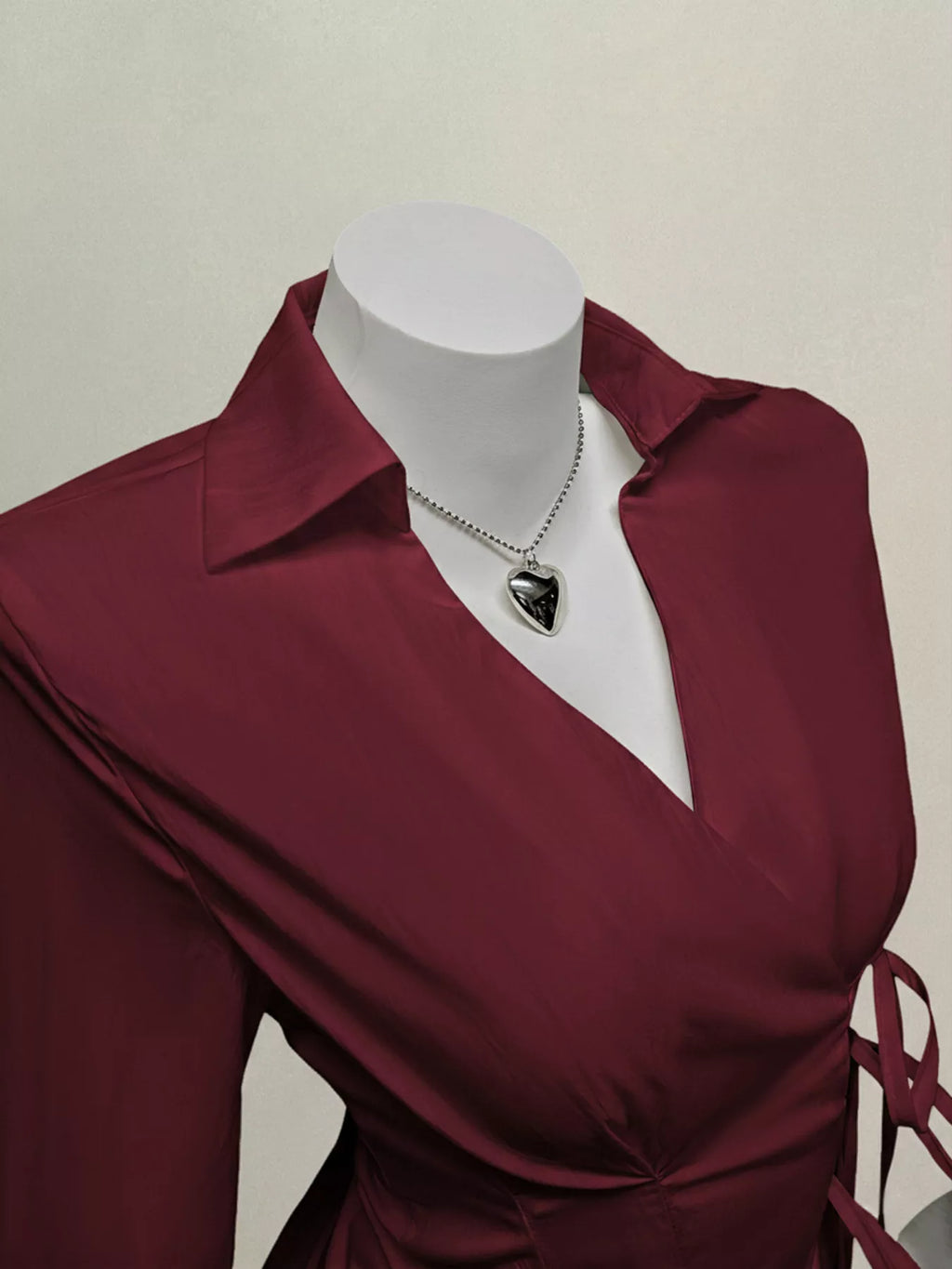 Side Tied Long Sleeve Shirt