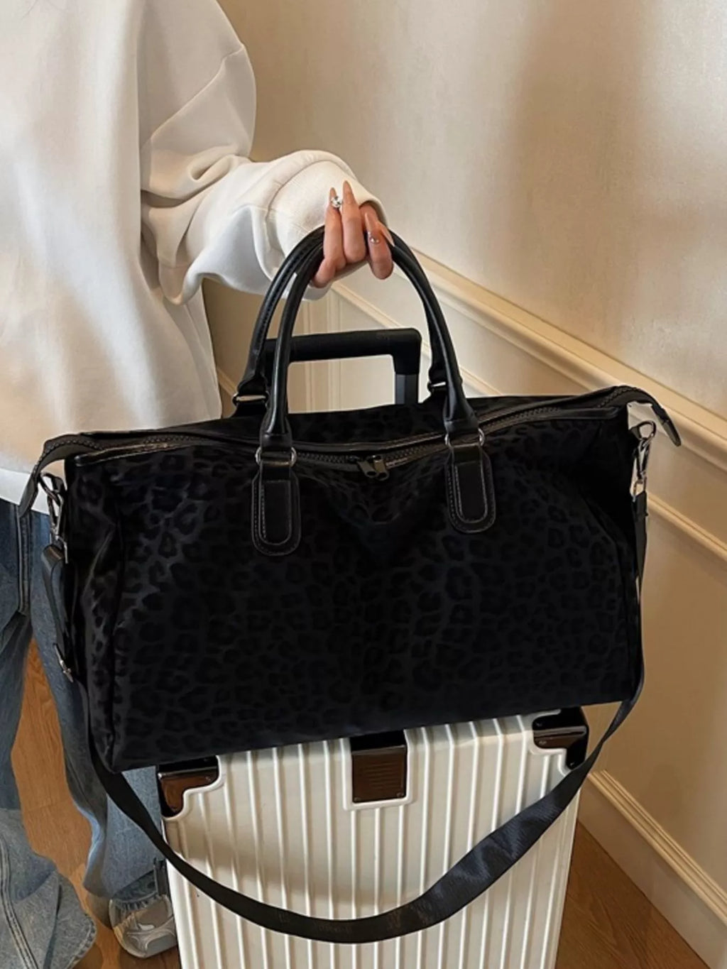 Leopard Print Travel Bag