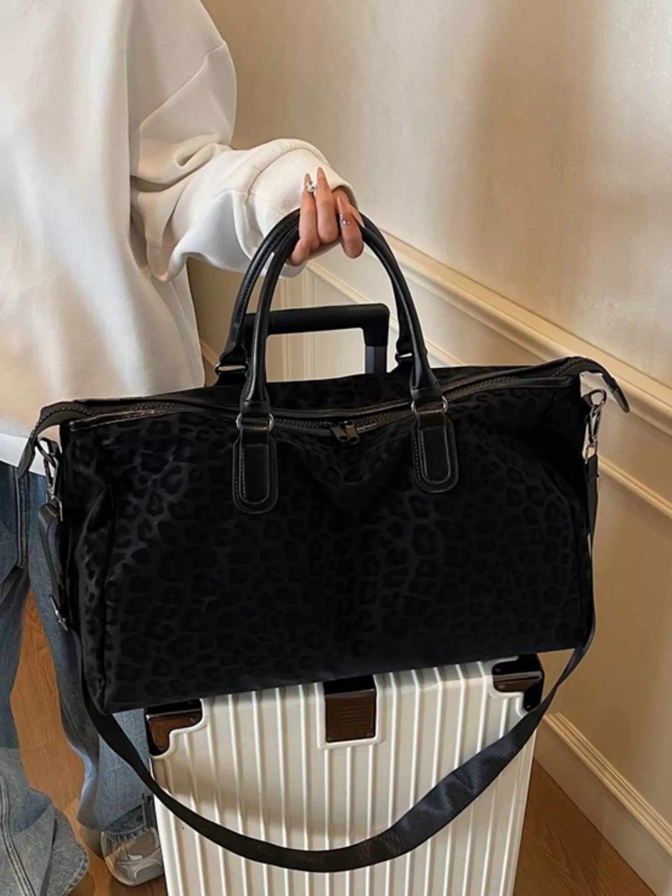 Leopard Print Travel Bag